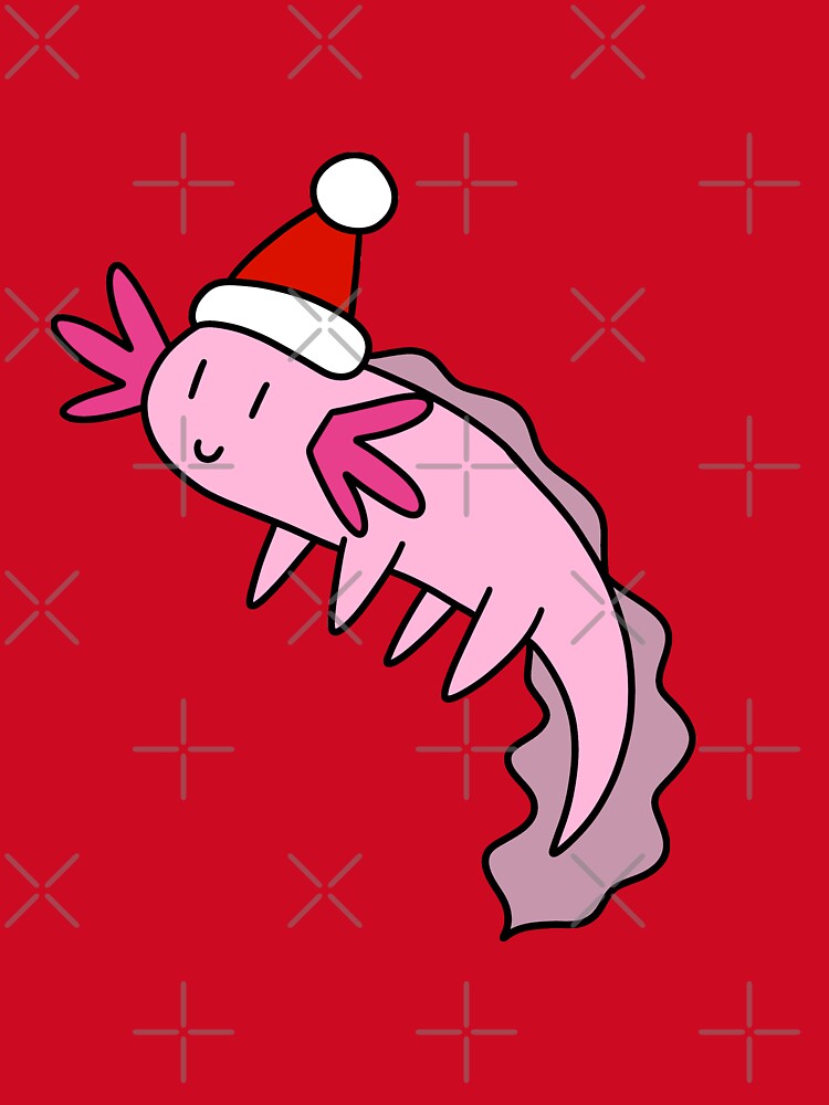 Santa Hat Axolotl by SaradaBoru