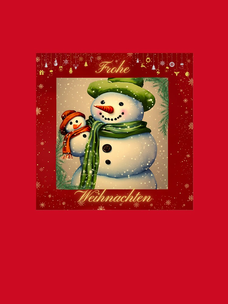 Frohe Weihnachten von Schneemann und Schneebaby by DreamyEscapism