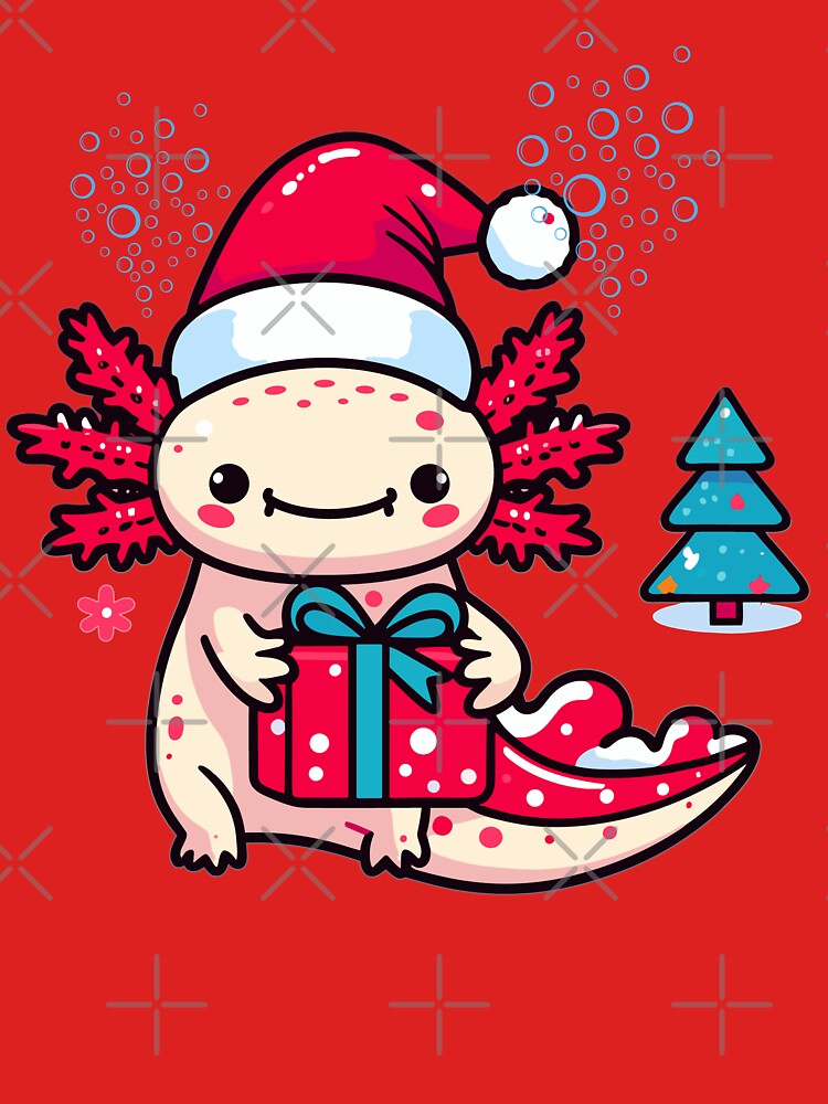 Axolotl Christmas - Cute Kawaii Axolotl by JessArty ⭐⭐⭐⭐⭐