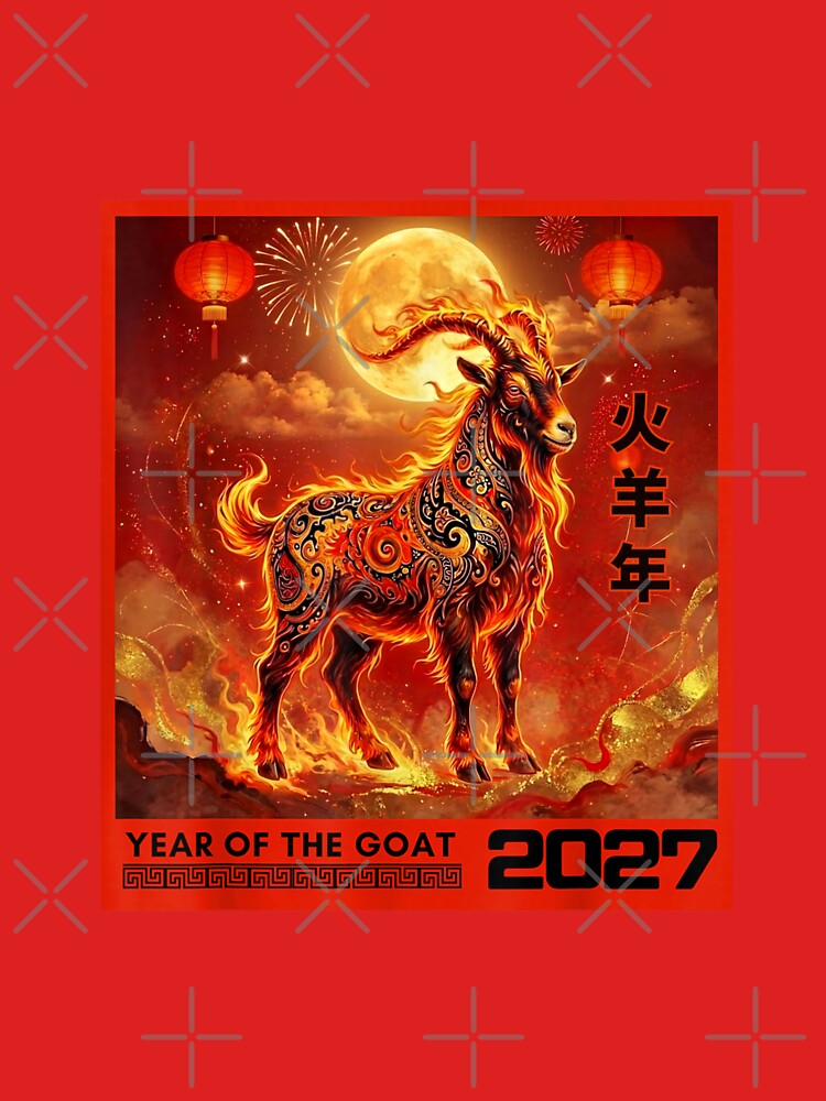 Year Of The Goat 2027 Chinese Zodiac Fire Goat Lunar New Year Astrology by GrumpySableye