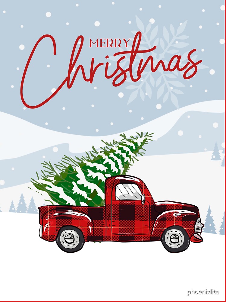 Red Truck Merry Christmas by phoenixlite