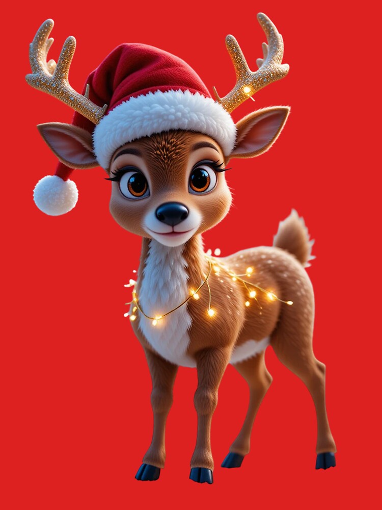 Cute Festive Reindeer – Magical Winter Holiday Illustration by PixelVibe782
