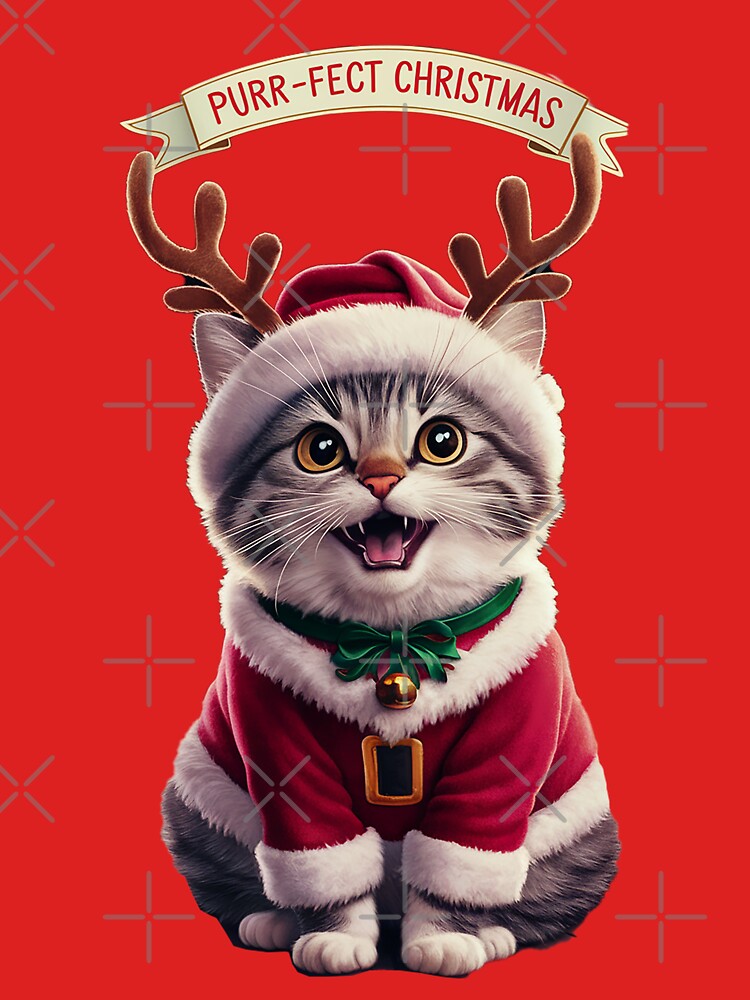 Festive Christmas cat, Purr-fect by Glamalt