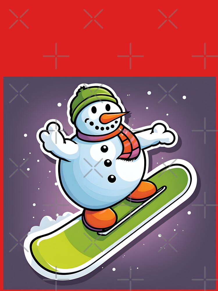 Snowman Snowboarder #7 On Vacation -   Chill Yule Carve by Artekinium