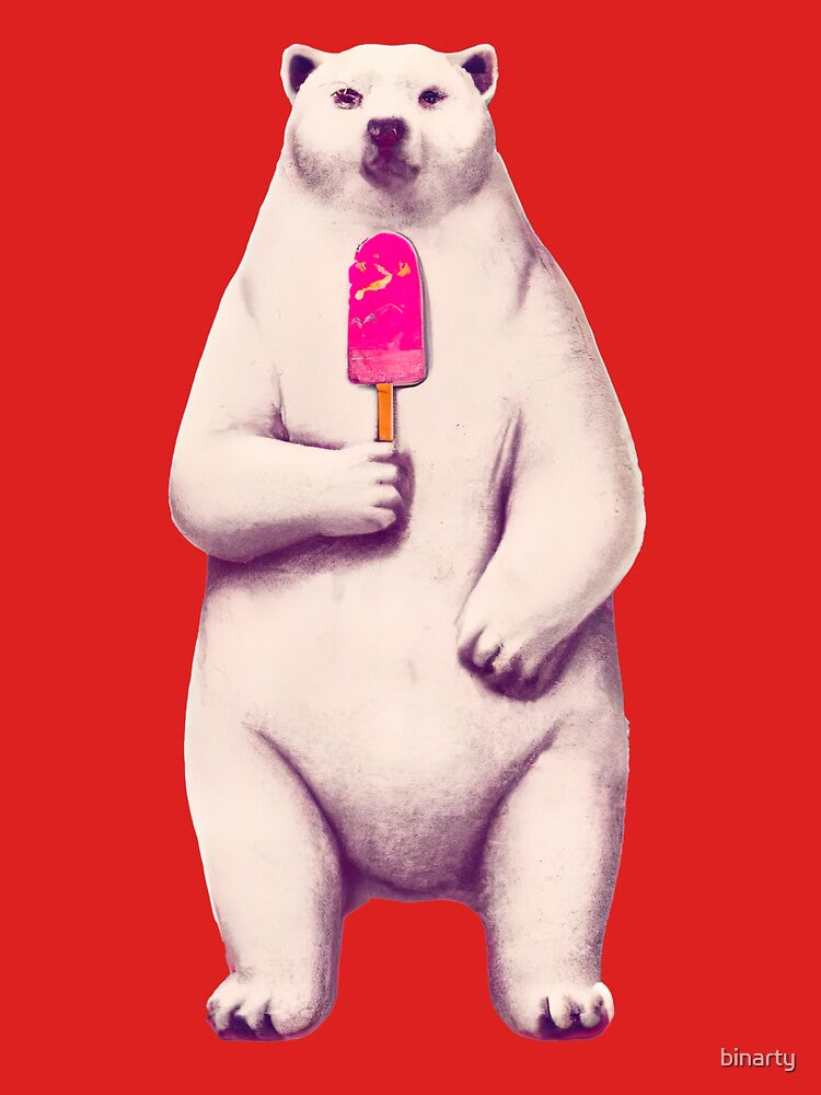 Polar bear eating a popsicle by binarty