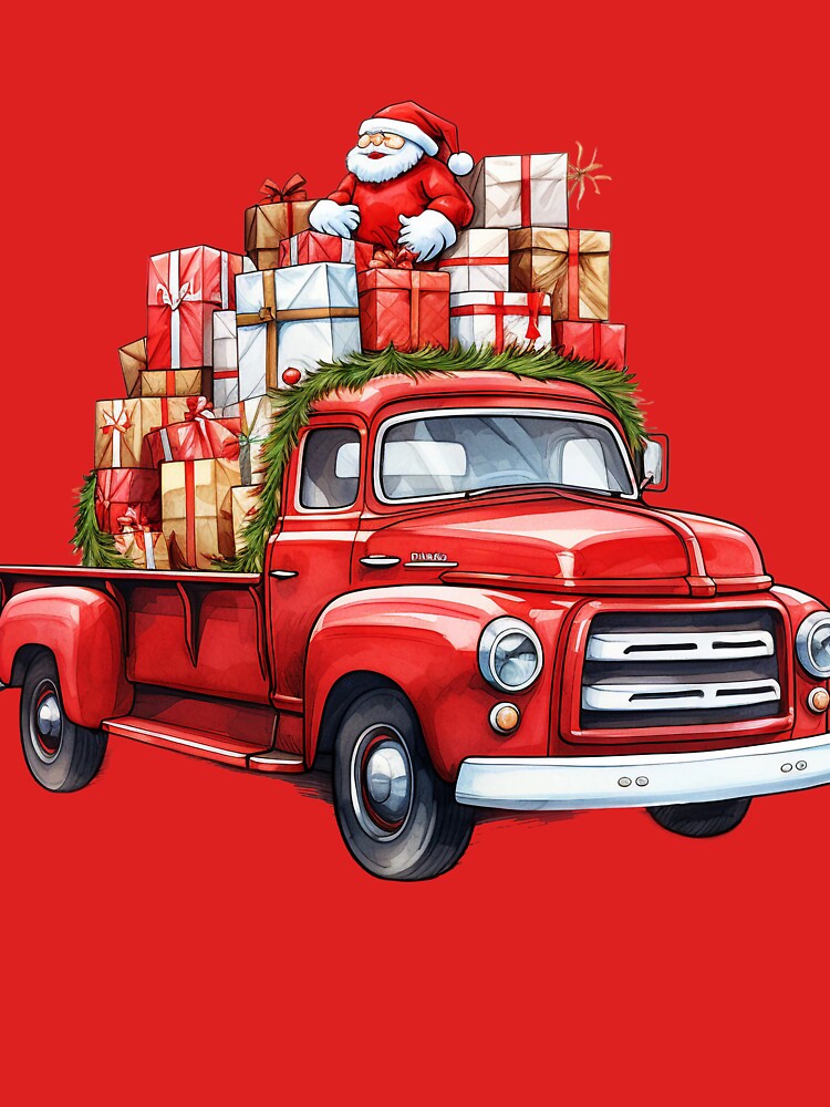 Vintage Christmas Santa's Delivery Truck by Belhbib Art ⭐⭐⭐⭐⭐