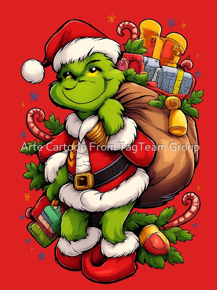 Grinch Green Christmas Grump – Funny Illustration by Arte Cartoon From TagTeam Group