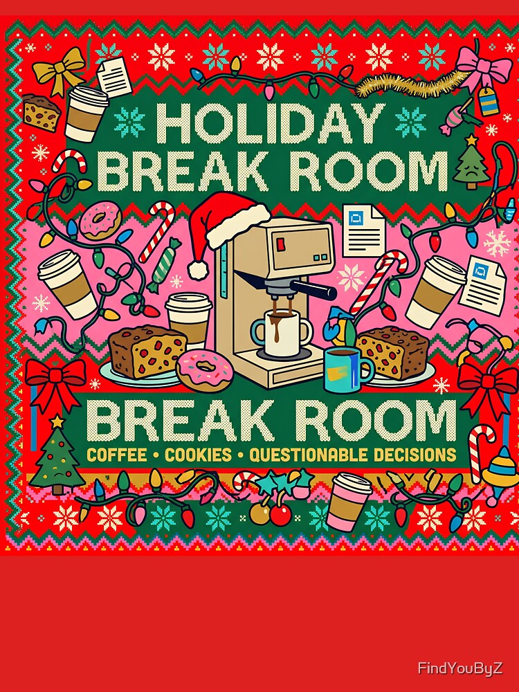 Holiday Break Room Ugly Christmas Sweater Retro Office Humor Alt by FindYouByZ
