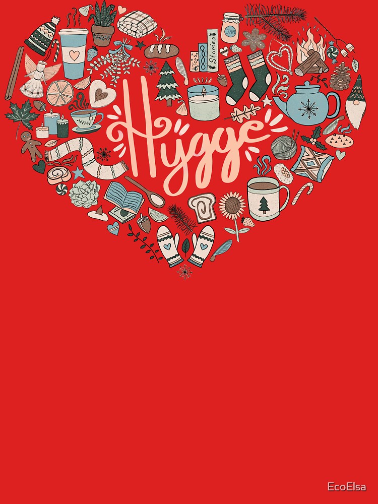 Hygge Doodle Heart - Cozy Palette & Coca Mocha by EcoElsa