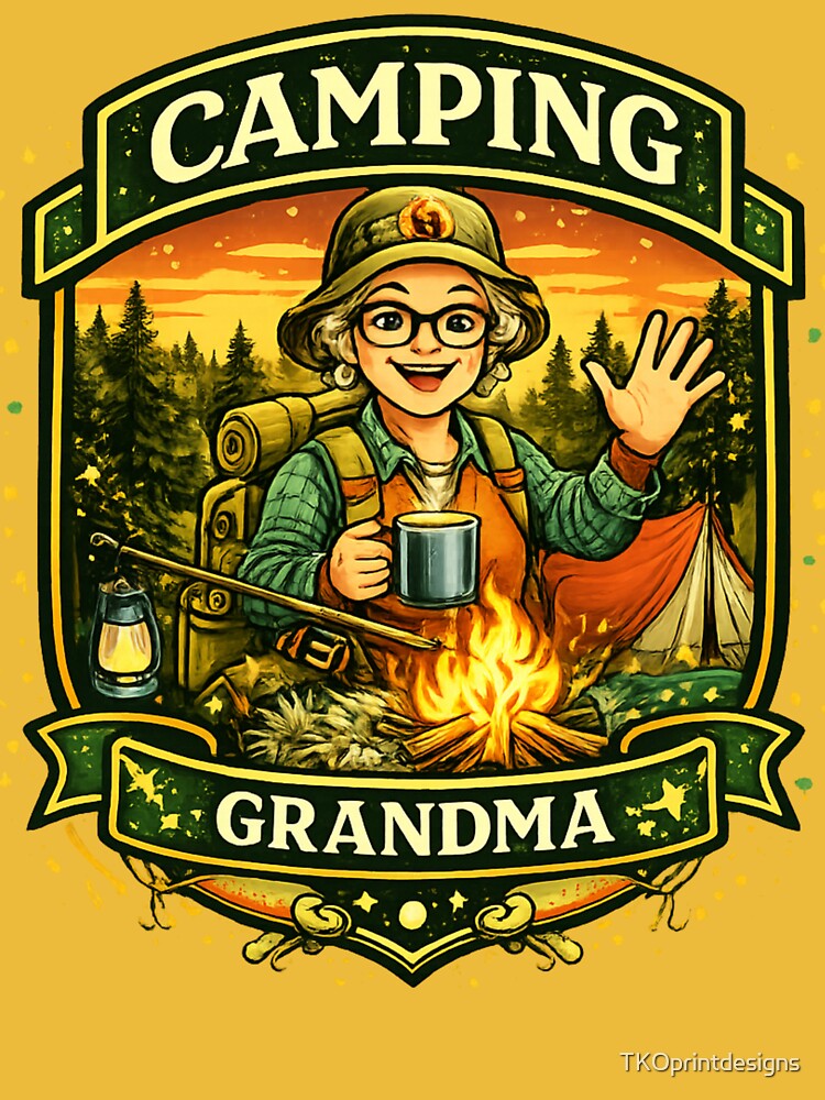 Camping Grandma Funny Camping Grandma Shirt | Campfire Nana Gift | Outdoor Grandma Humor by TKOprintdesigns