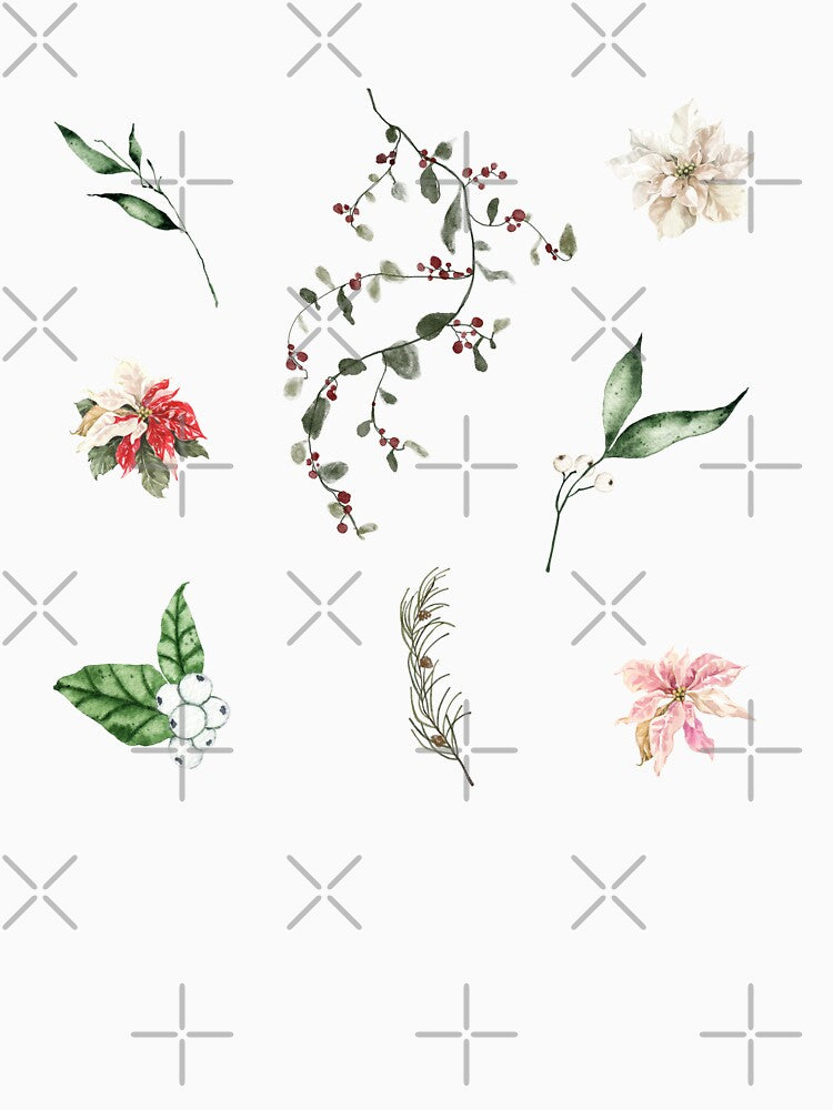 Cute Watercolor Winter Flower Aesthetic by Flowerartlovers