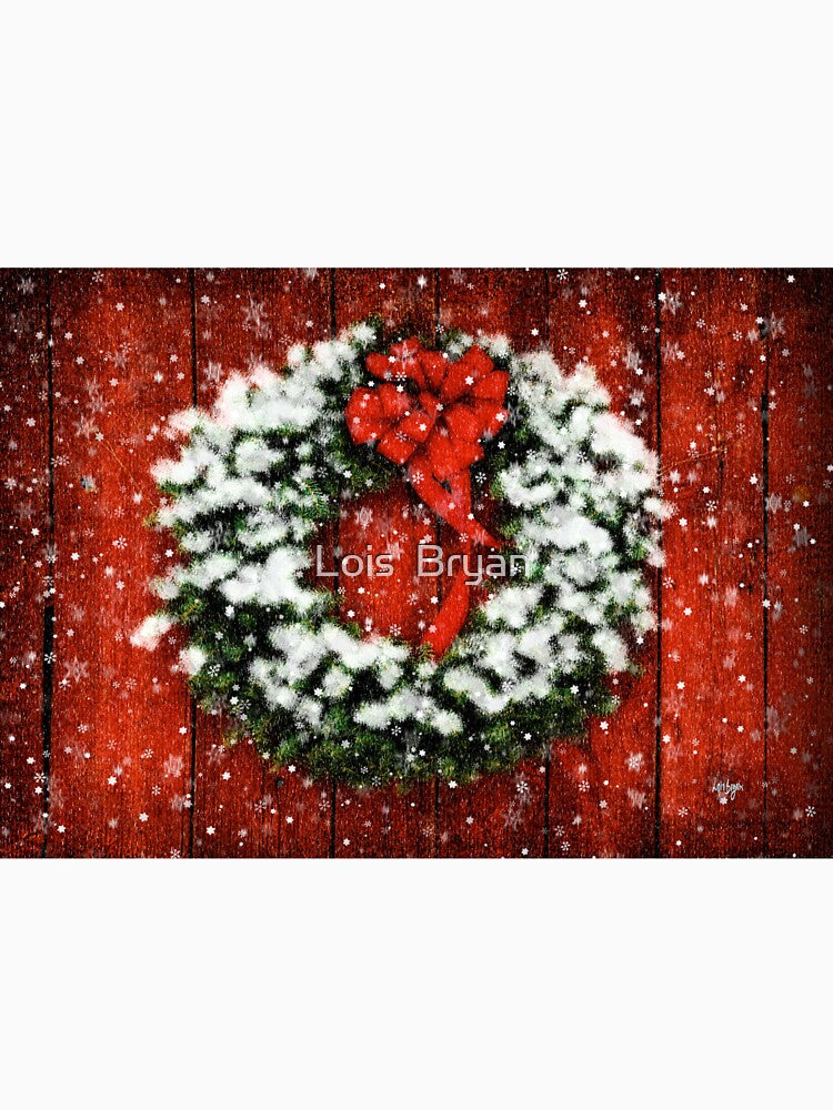Snowy Christmas Wreath by Lois  Bryan