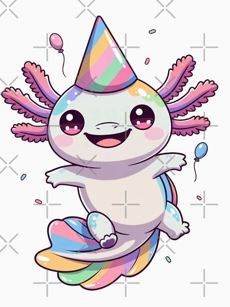 Sweet Happy Birthday Axolotl Smiles by GrumpySableye