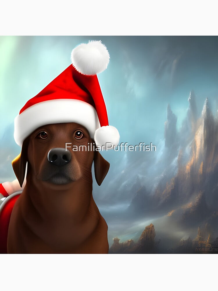 Santa Dog by FamiliarPufferfish