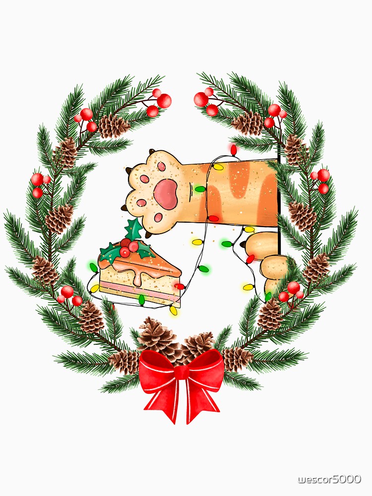 Cat Cake Christmas HO HO HO, Merry Christmas by wescor5000
