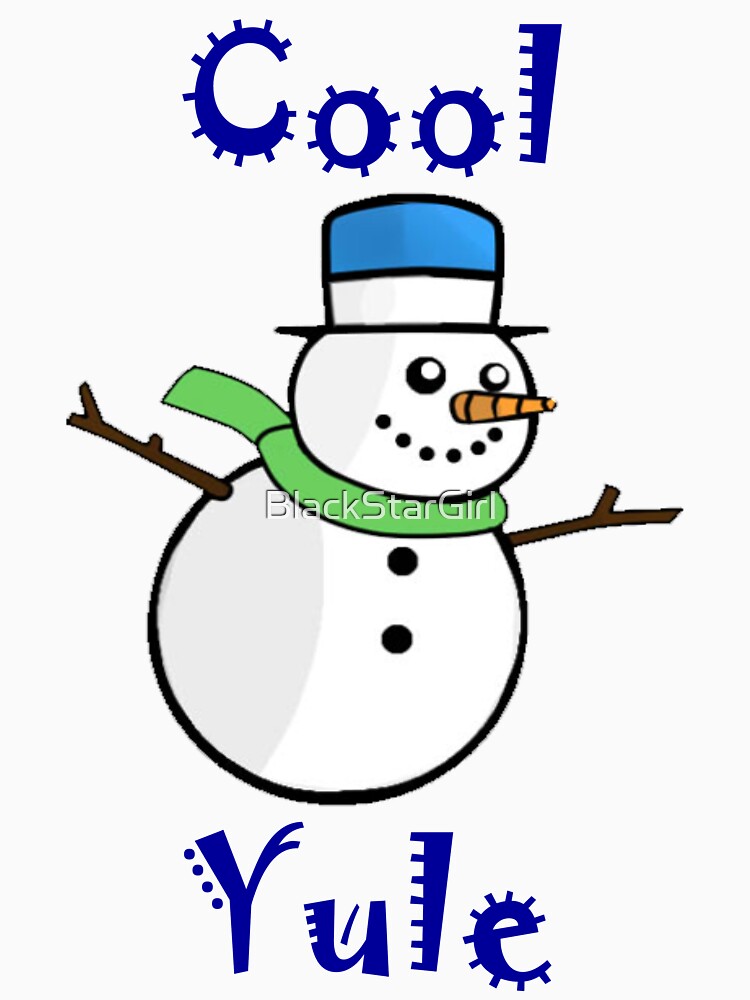 Cool Yule Snowman in Blue Top Hat by MurphyMorganGifts