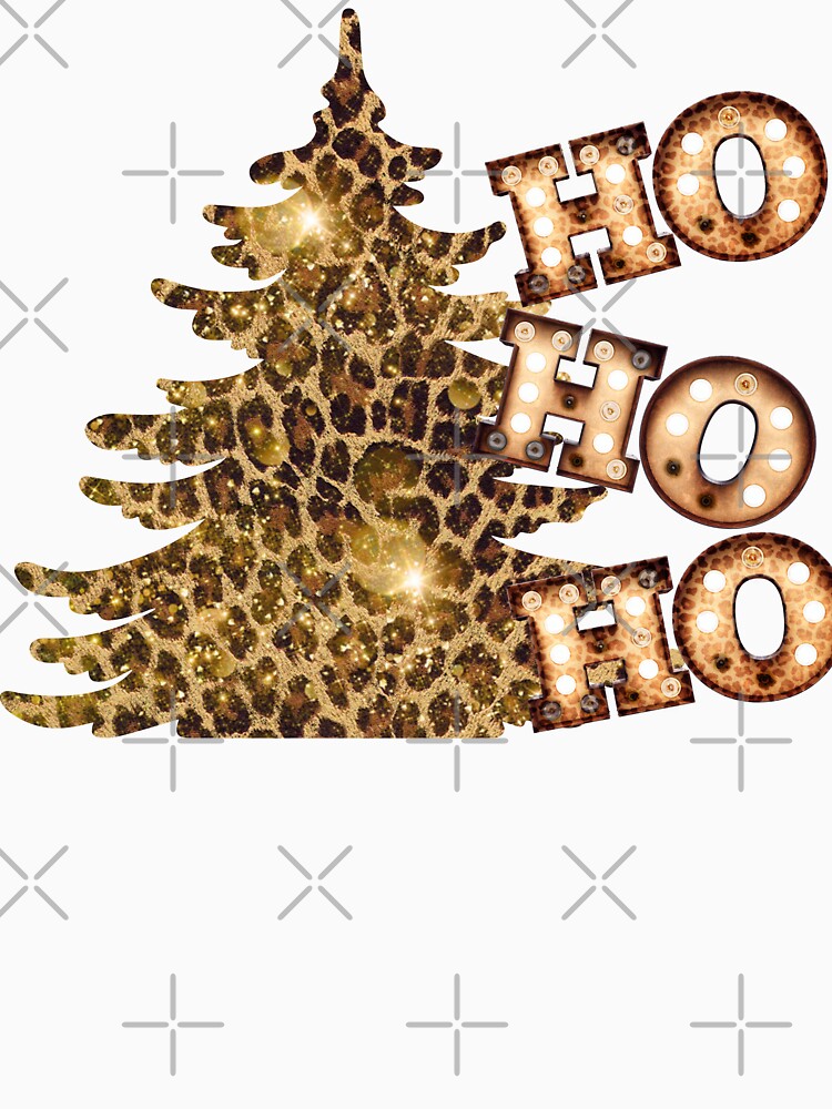 Western Leopard Pattern Christmas Tree With HO HO HO by handsoftime2020
