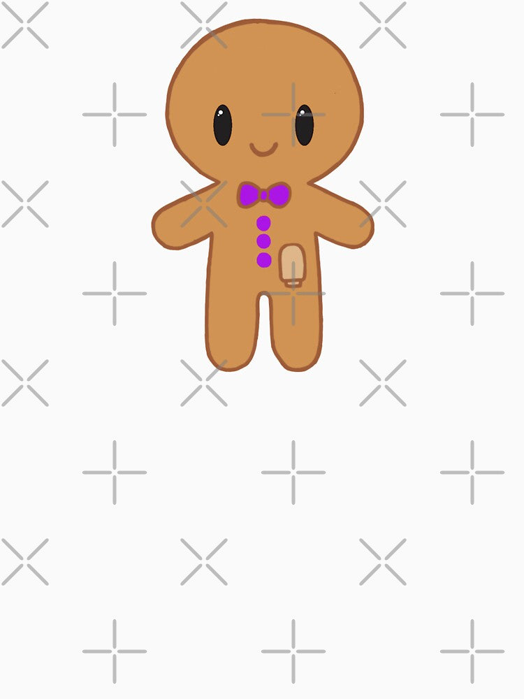 Gingerbread man with Ostomy (Purple) by Chronic Illness Awareness Shop