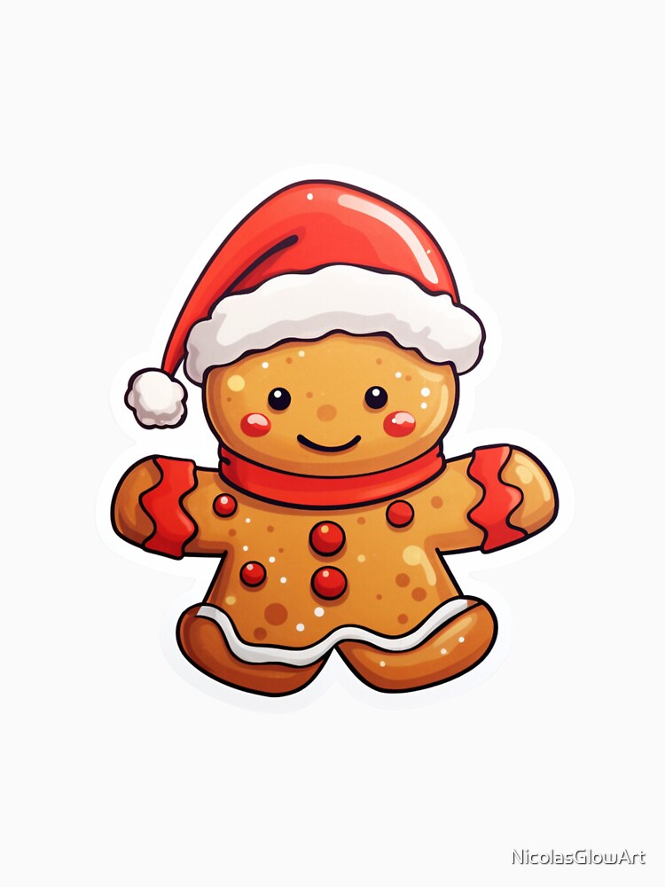 Christmas Gingerbread Sticker by NicolasGlowArt