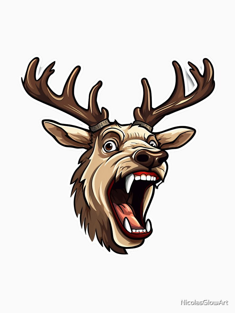 Angry Reindeer by NicolasGlowArt