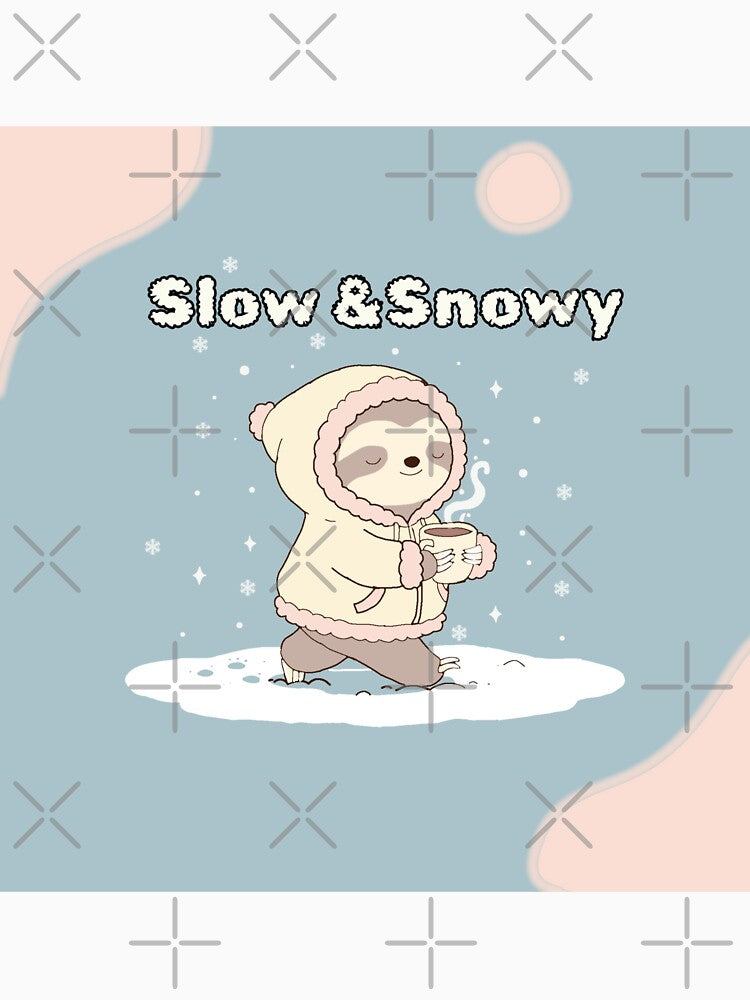 Slow Winter aesthetic Vibes – Cute Sloth With Hot Cocoa by Rexyy Studio