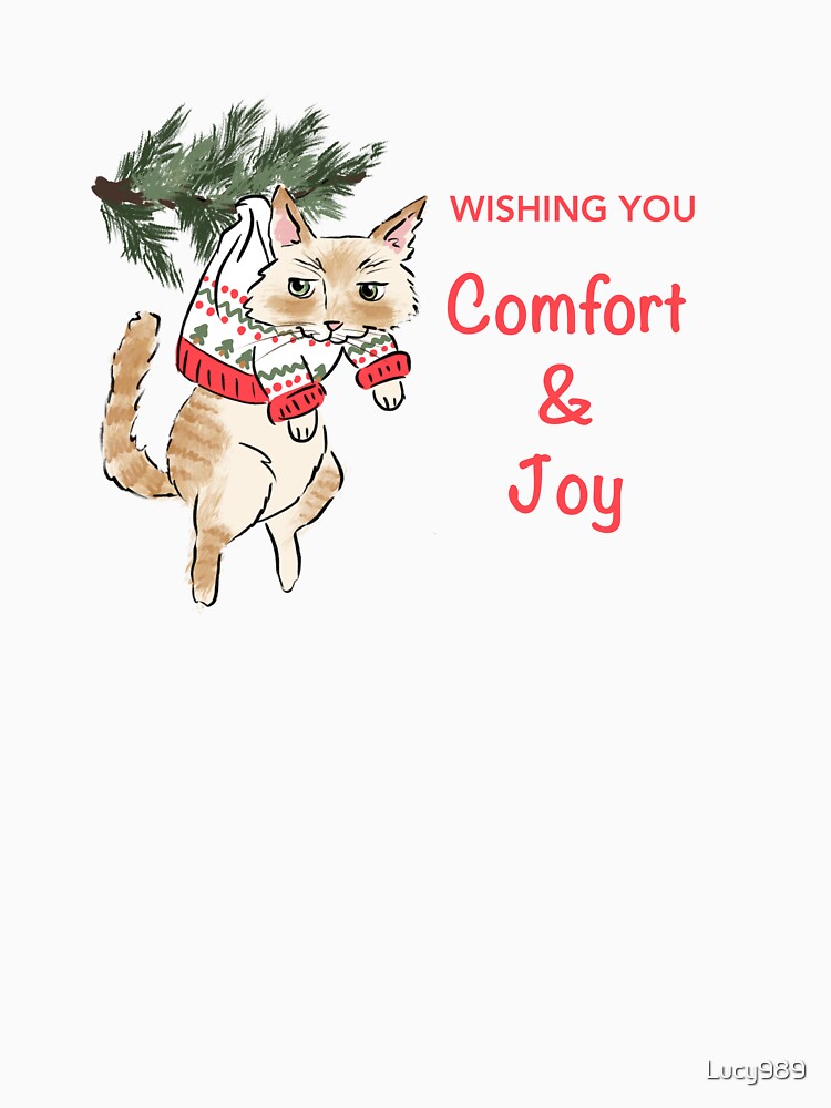 Christmas Cat Cartoon by Lucy989