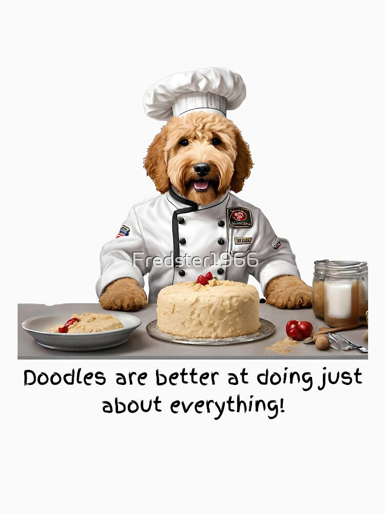 The Talented Doodle Dog Baking Cake by Fredster1966