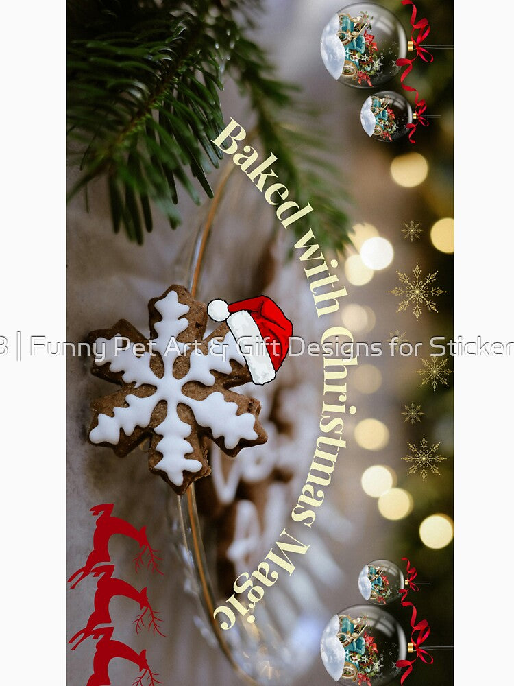 Christmas Cookie Snowflake – Holiday Baking Art by Art Empire 33 | Funny Pet Art & Gift Designs for Stickers and Wall Art