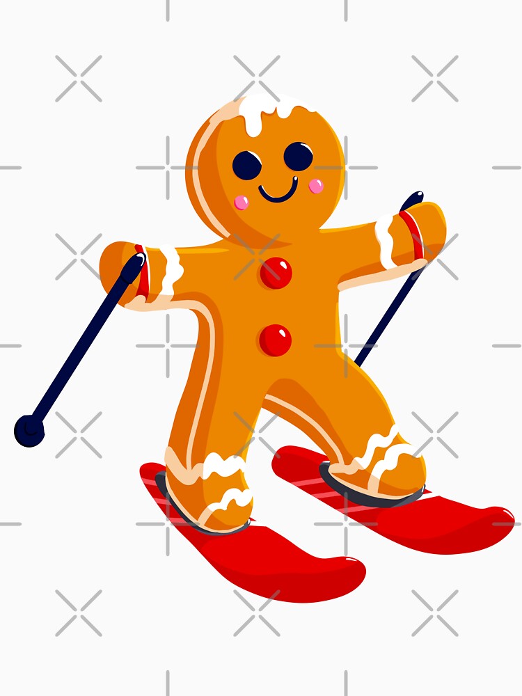 Gingerbread Man Skiing by Charcoalart