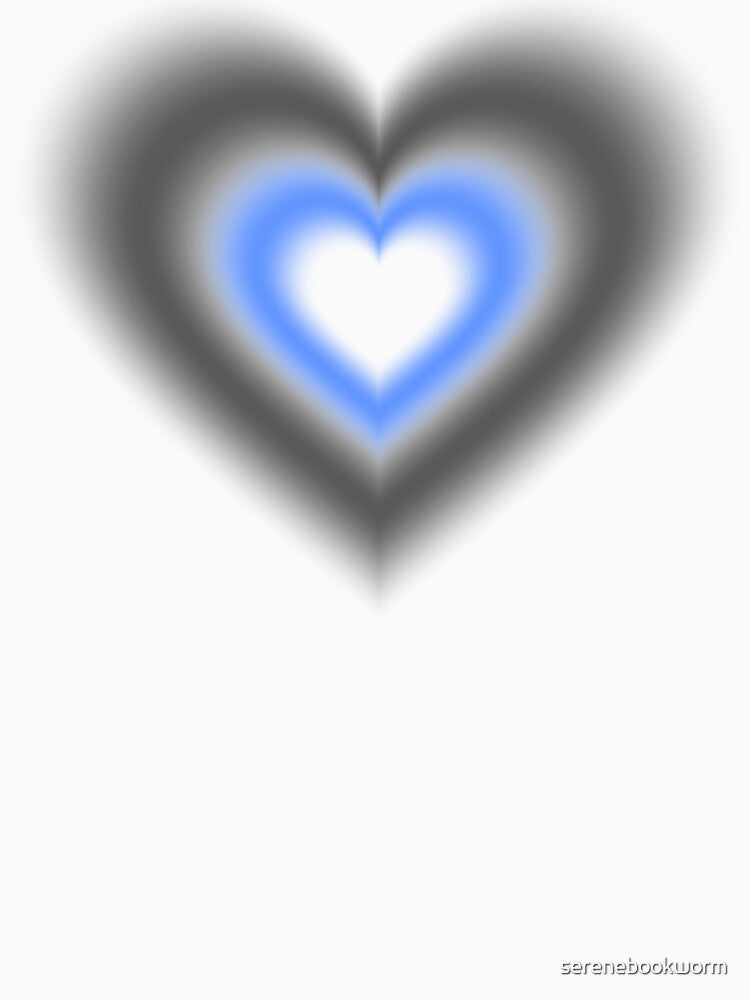 Black and blue blurry hearts by serenebookworm