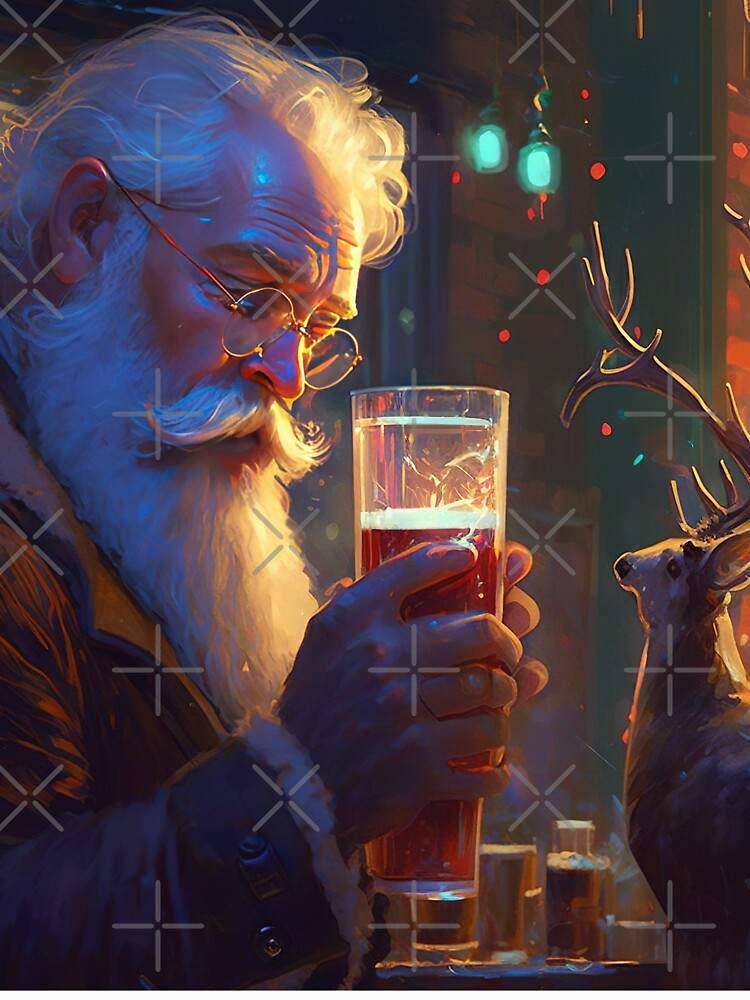 Santa Claus Enjoys a Holiday Ale by BeerDragons