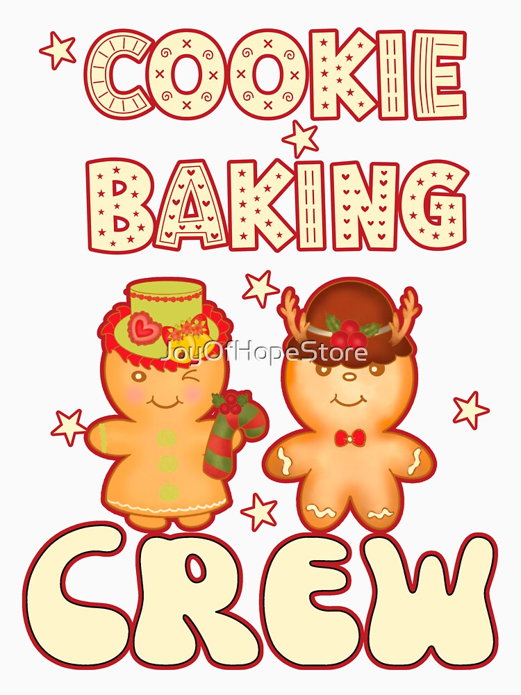 Cookie Baking Crew Vintage Look Cute Gingerbread Man & Woman Family Christmas Xmas Happy Holiday by JoyOfHopeStore