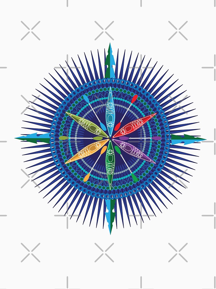 Kayak Compass Rose no background by Carswell King Design