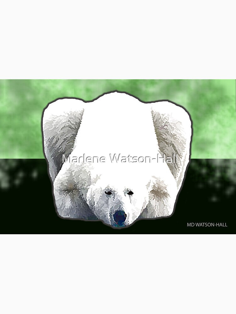 Polar Bear - Green by Marlene Watson-Hall