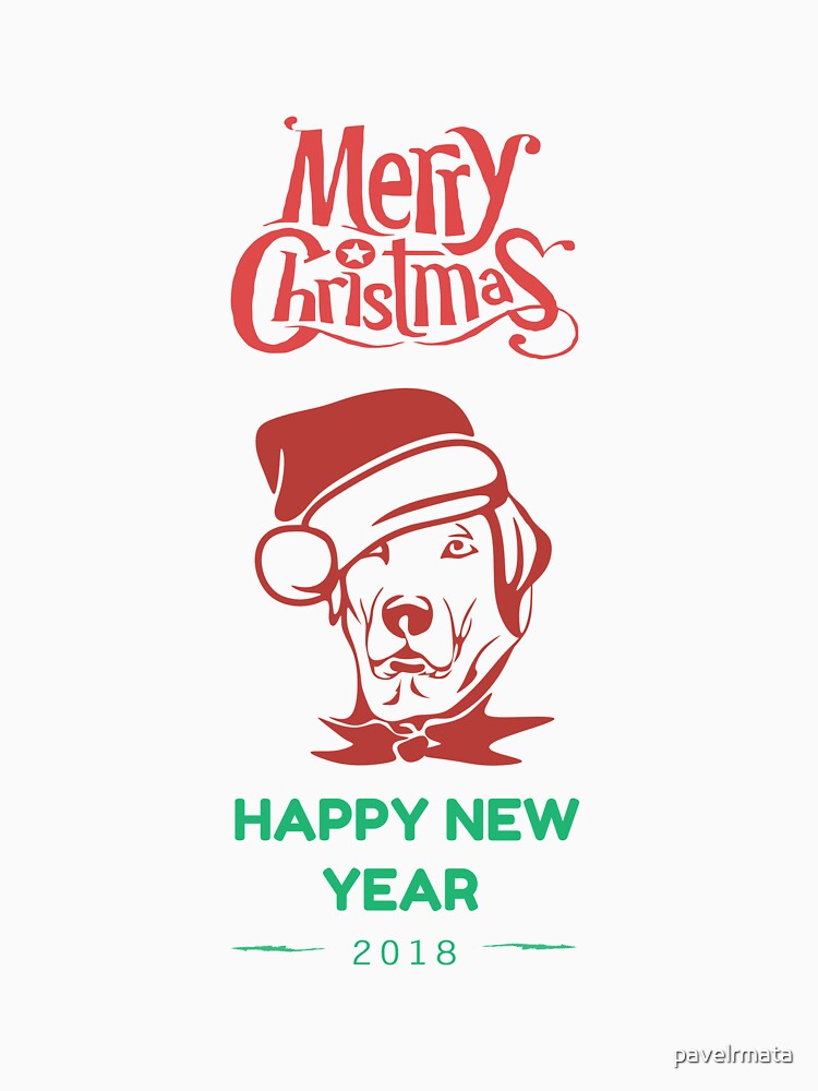 Dog Merry Christmas- Dog Lovers tee by pavelrmata