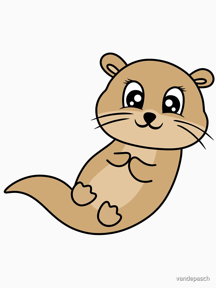 cute happy otter by vandepasch