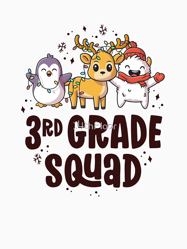 3rd Grade Squad Matching Teacher Christmas School Crew by 14thFloor