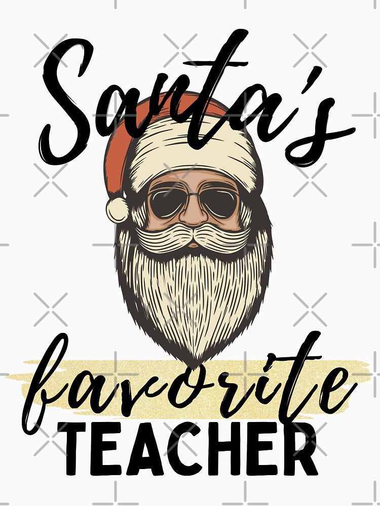 Santa's Favorite Teacher - Retro Santa by Mariana Piana