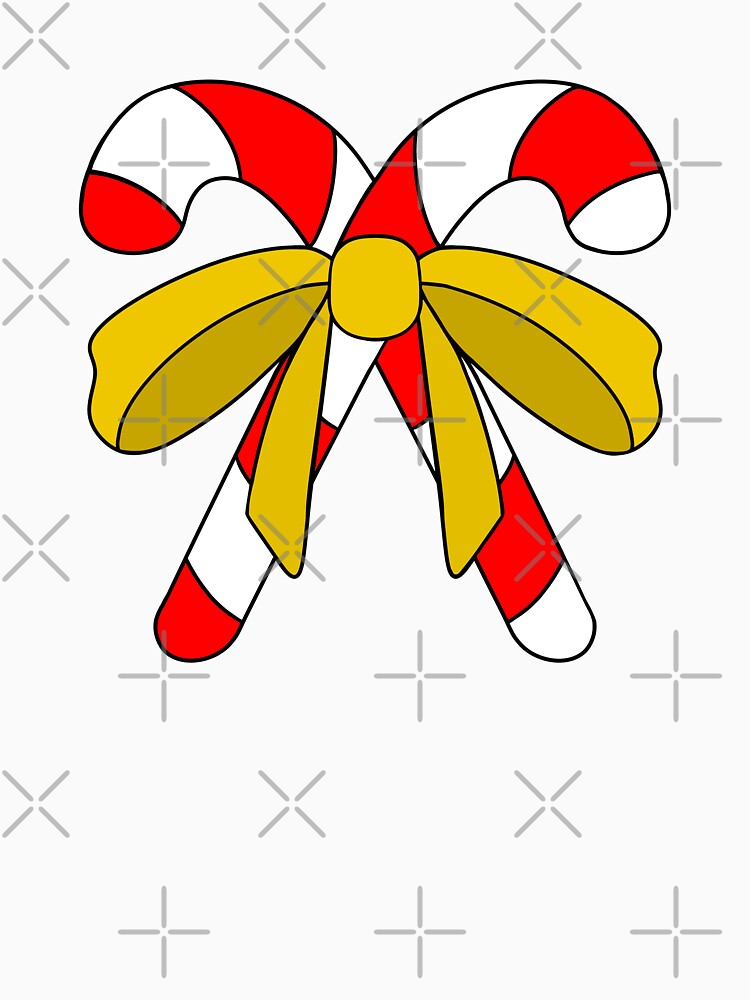 Merry Christmas Candy Canes With Gold Bow by Sartoris Art