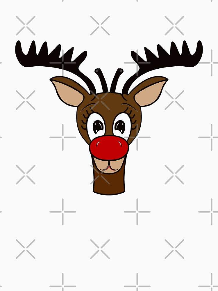 Cute Christmas Reindeer by Sartoris Art