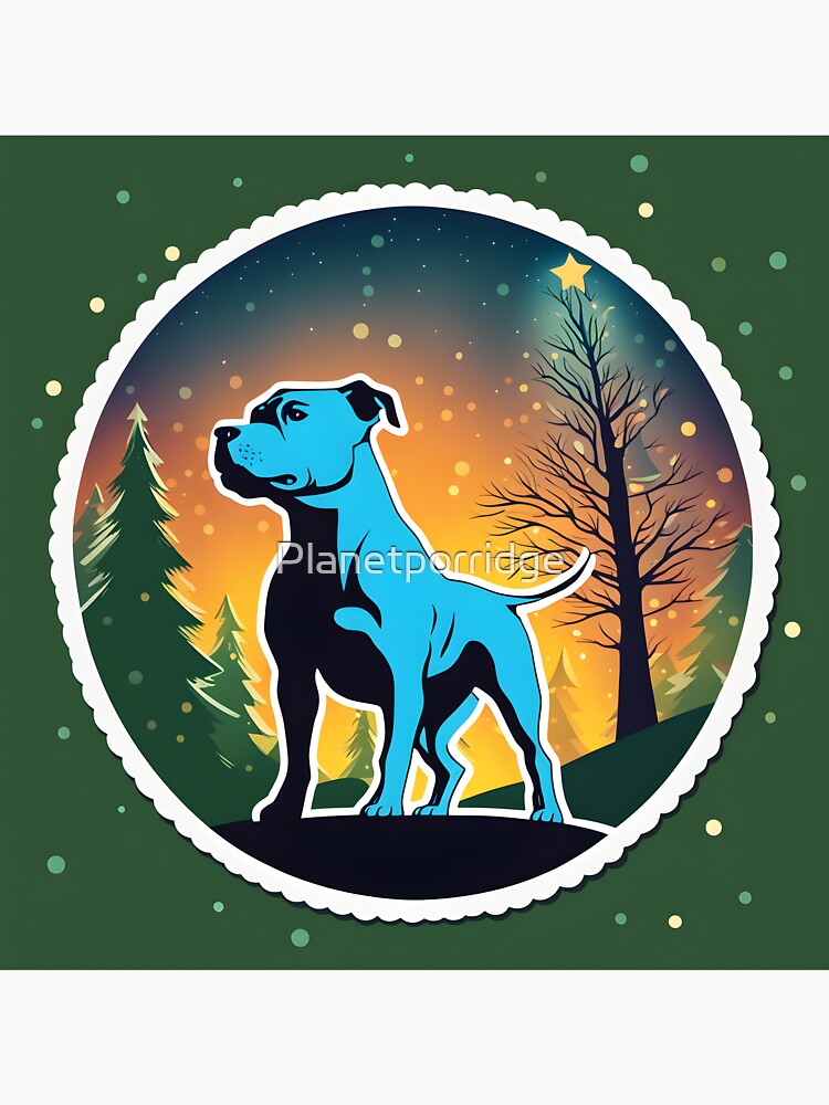 Christmas Pitbull by Planetporridge