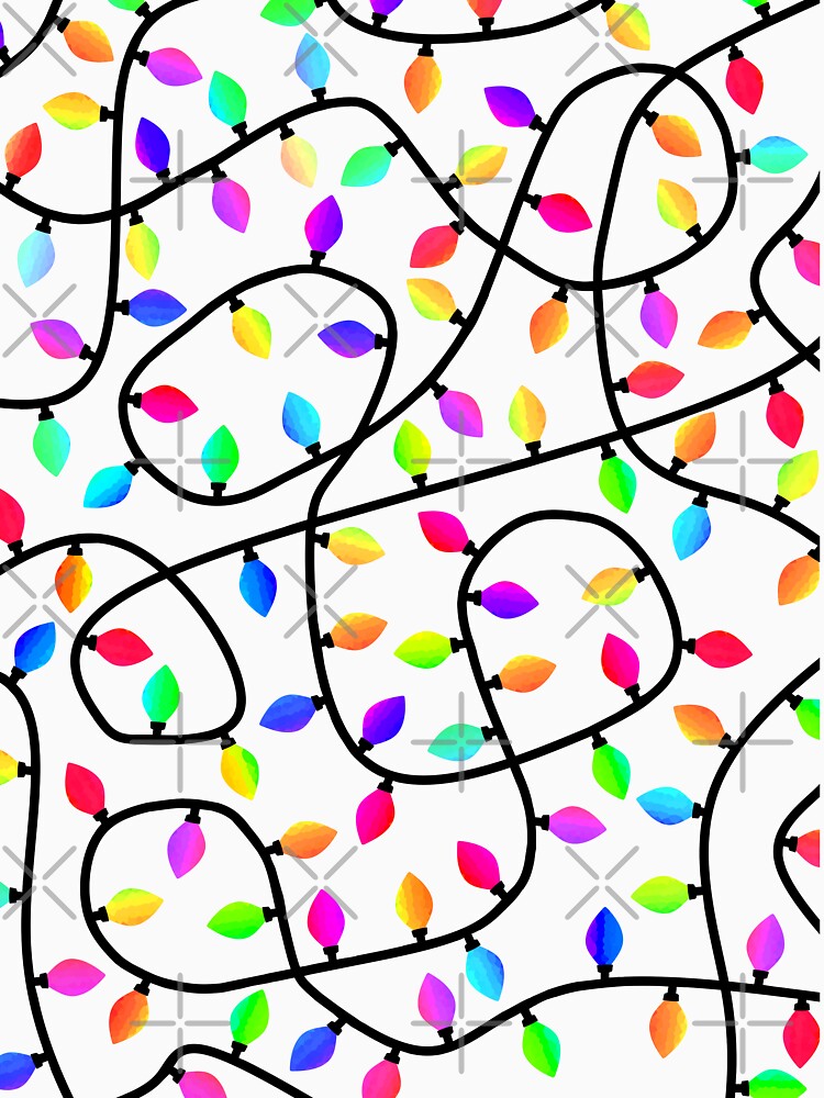 Festive Christmas Tree Lights by Sartoris Art