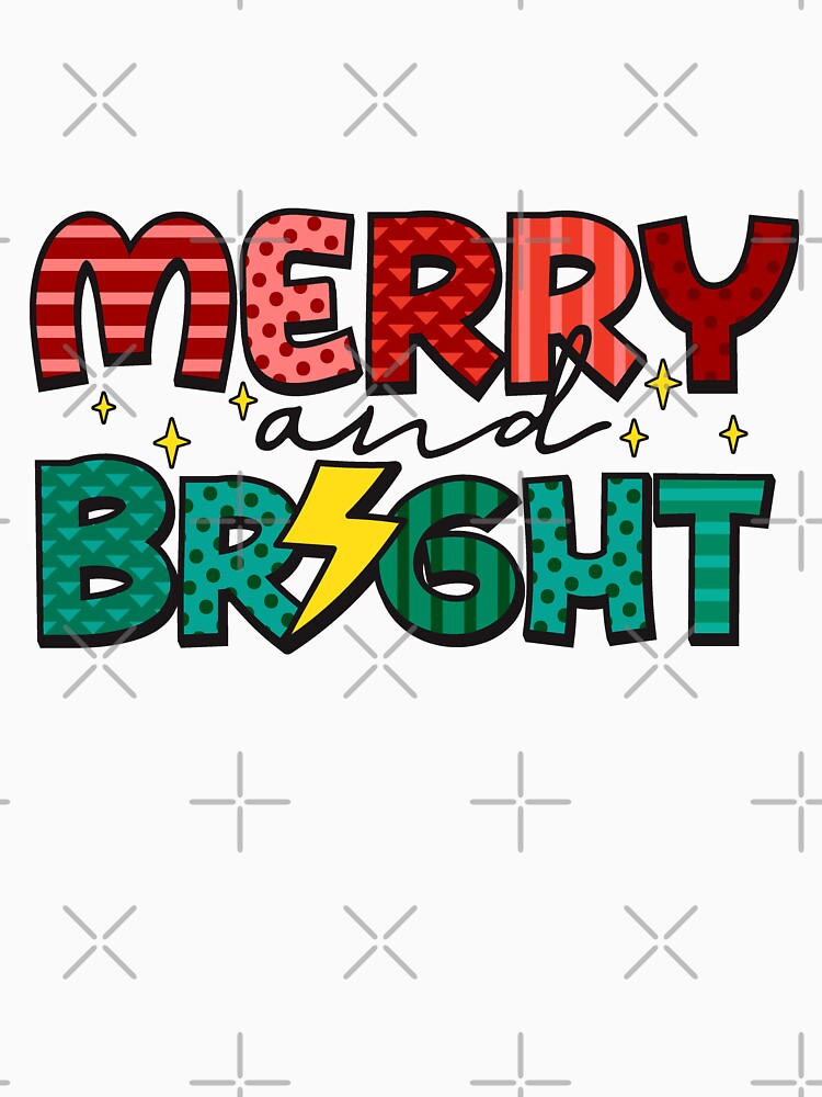 Merry and Bright Christmas Sign by Cristina Galerina