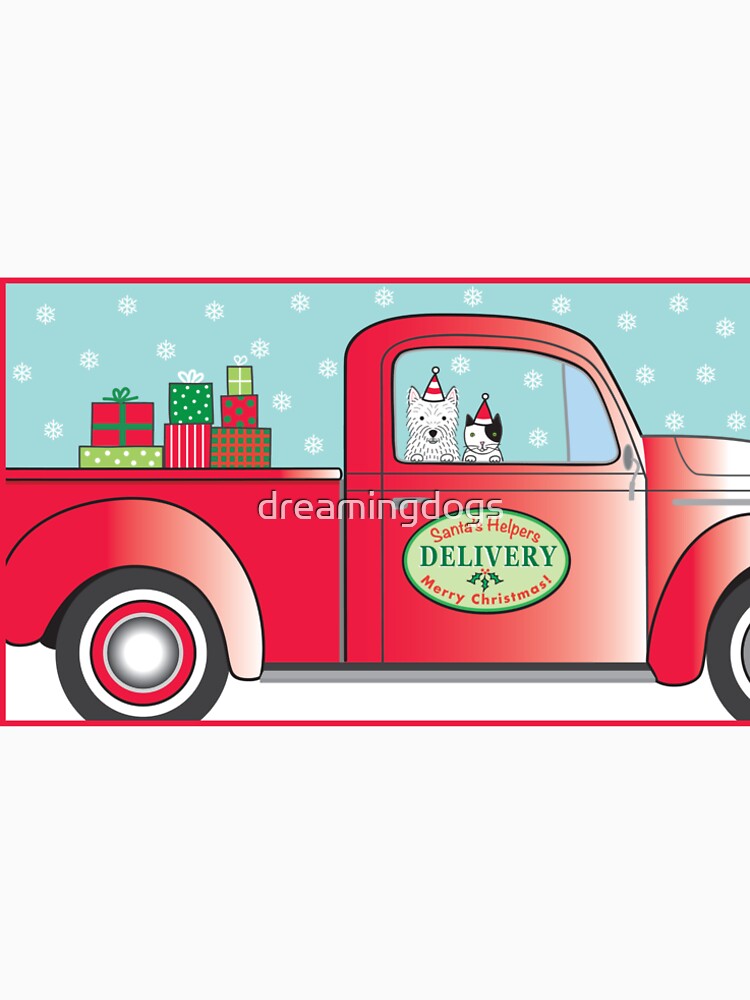 Westie and Cat as Santa's Helpers by dreamingdogs