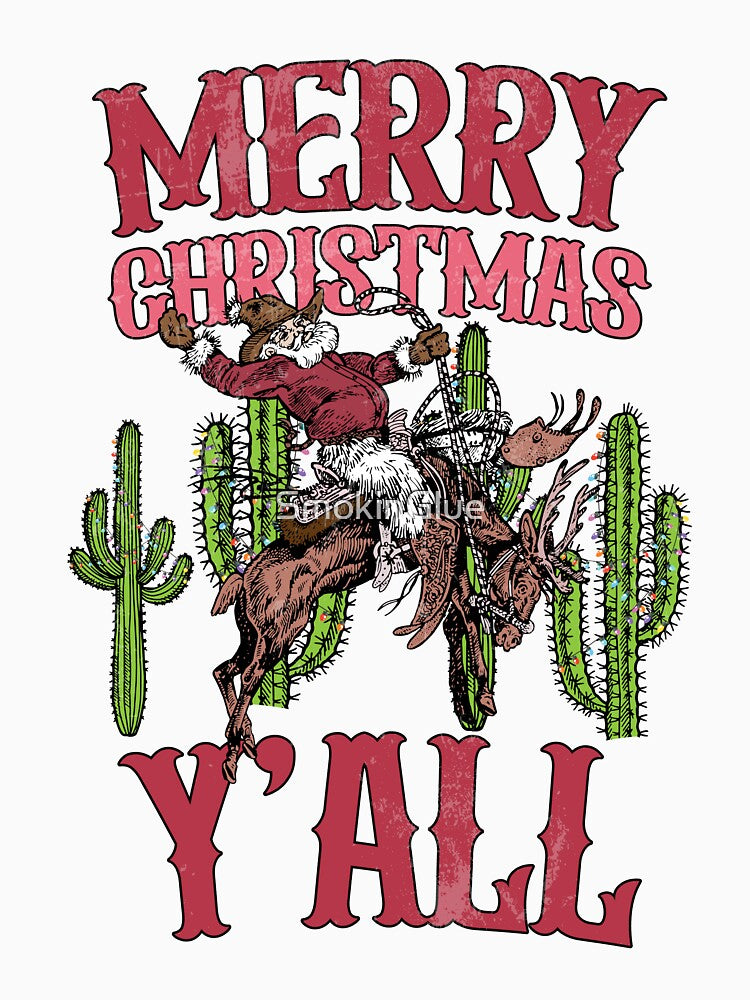 Broncy Reindeer and Cowboy Santa by SmokinGlue