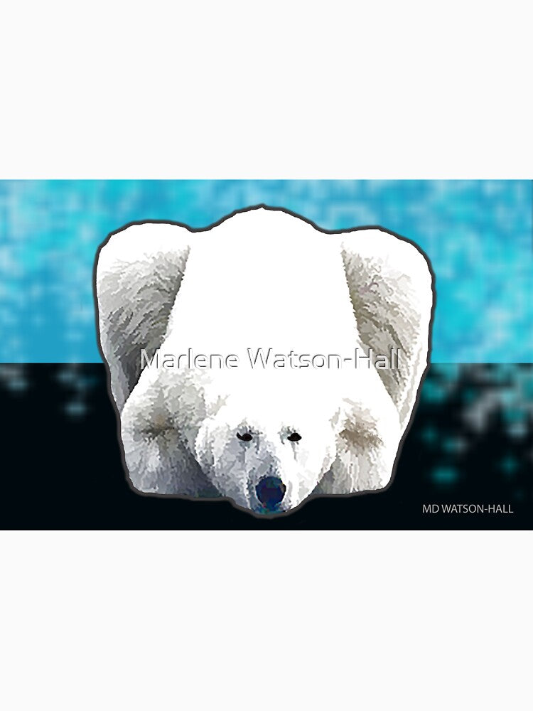 Polar Bear - Blue by Marlene Watson-Hall
