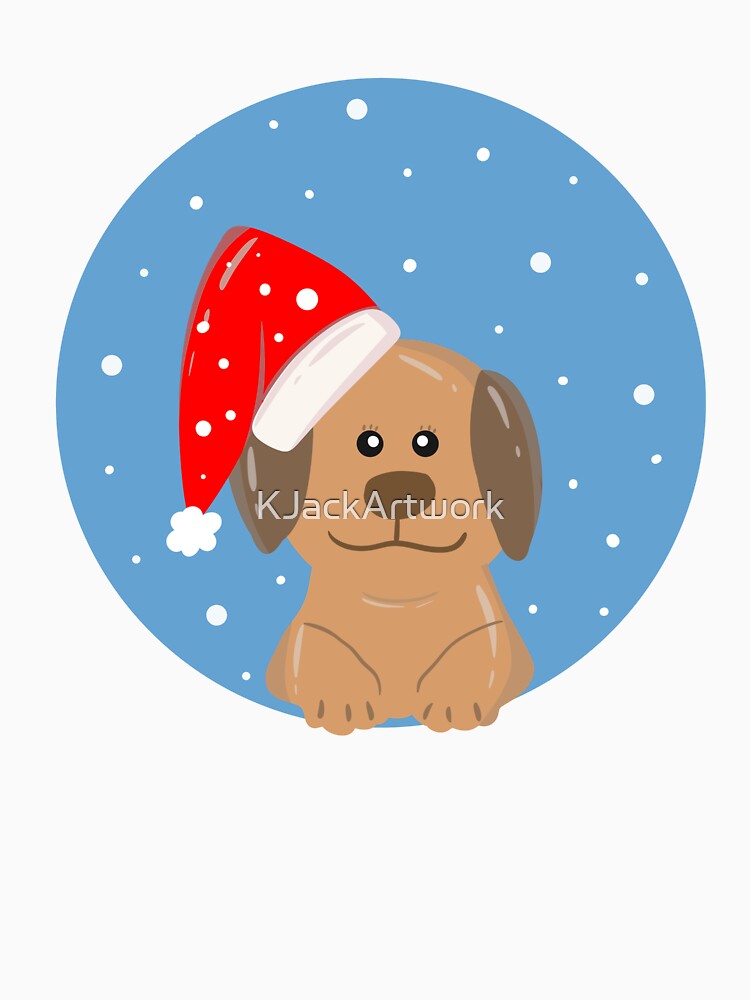 Cute Christmas Dog by KJackArtwork