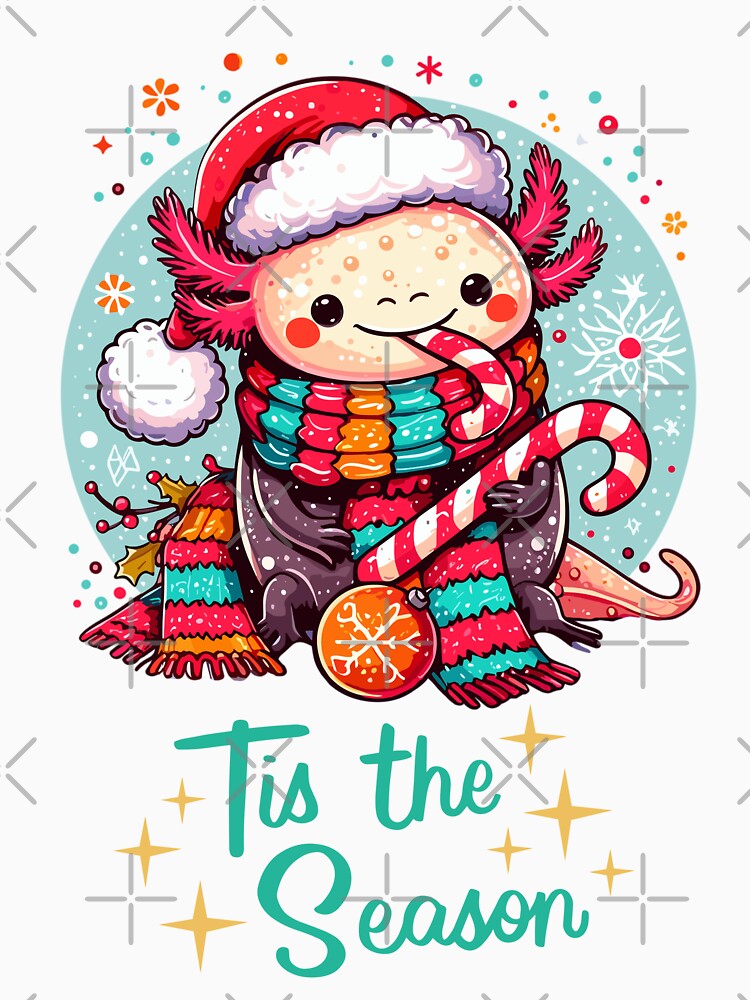 Christmas Axolotl - Cute Kawaii Axolotl by JessArty ⭐⭐⭐⭐⭐