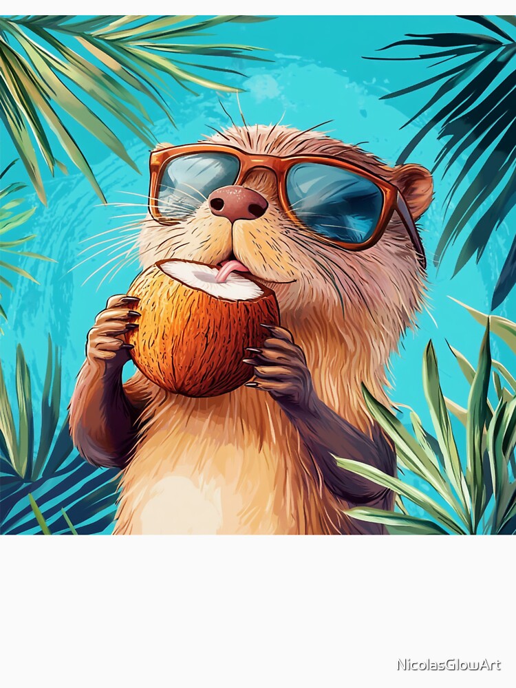Summer Otter Portrait by NicolasGlowArt