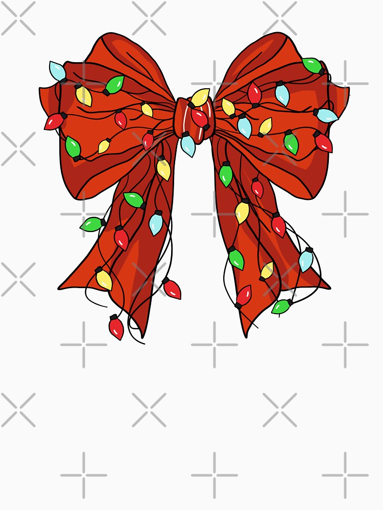 Christmas red bow with lights by haroulita